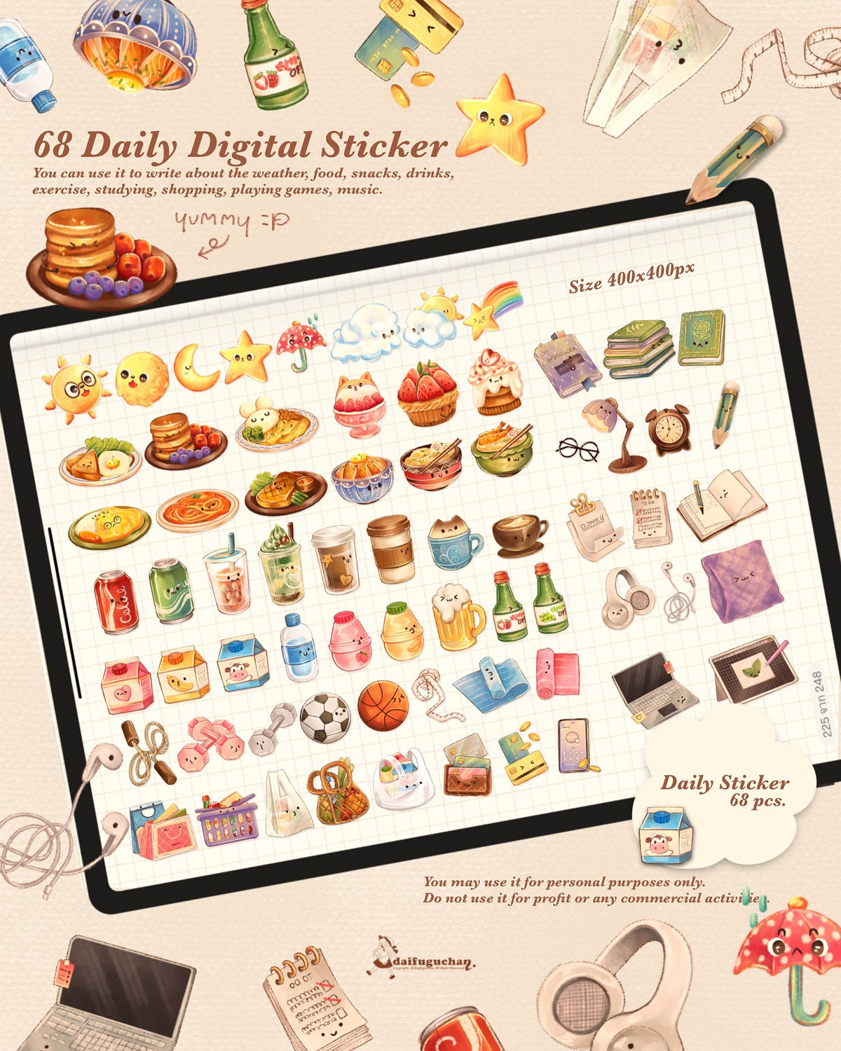 68 Daily Digital Sticker V.1