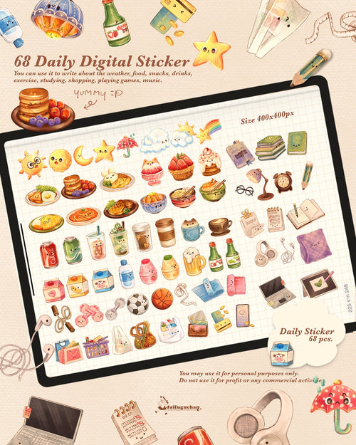 68 Daily Digital Sticker V.1